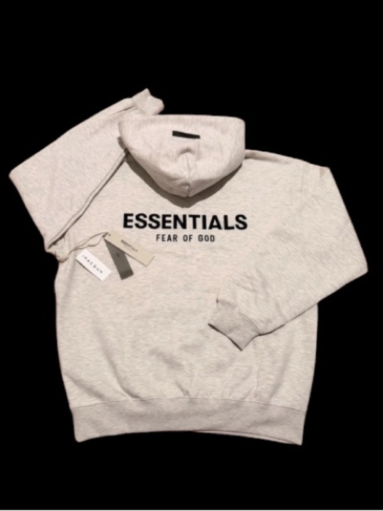 Fear of God Other - 🆕 Fear of Gods Essentials Hoodie Light Oatmeal Hooded Sweatshirt